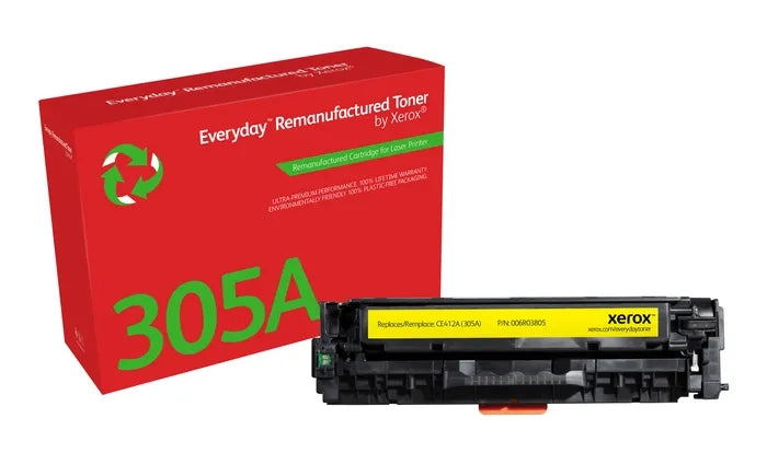 Xerox Everyday HP CE412A Yellow Remanufactured Toner Cartridge - Replaces 305A