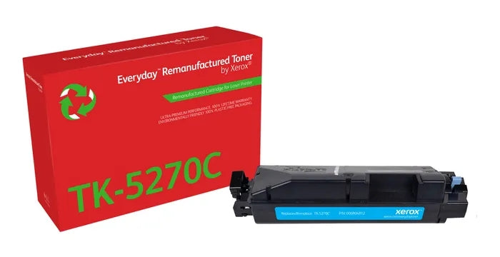 Xerox Everyday Kyocera TK5270 Cyan Remanufactured Toner Cartridge - Replaces 1T02TVCNL0/TK5270C