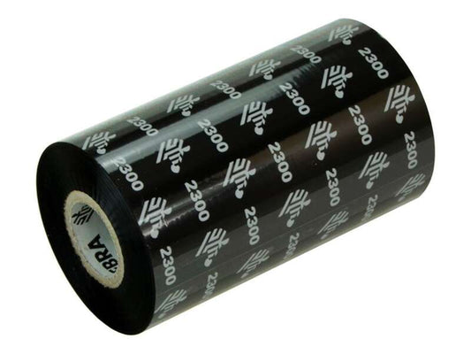 Zebra ZipShip 2300 Original Black Thermal Transfer Ribbons - 12-Pack - Wax Ribbons - 12.7mm Core, 84mm Width, 74m Length