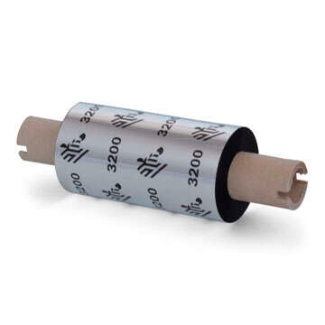 Zebra ZipShip 3200 Original Thermal Transfer Ribbon Pack of 12 - Wax/Resin Blend Ribbons - 12.7mm Core, 64mm Width, 74m Length