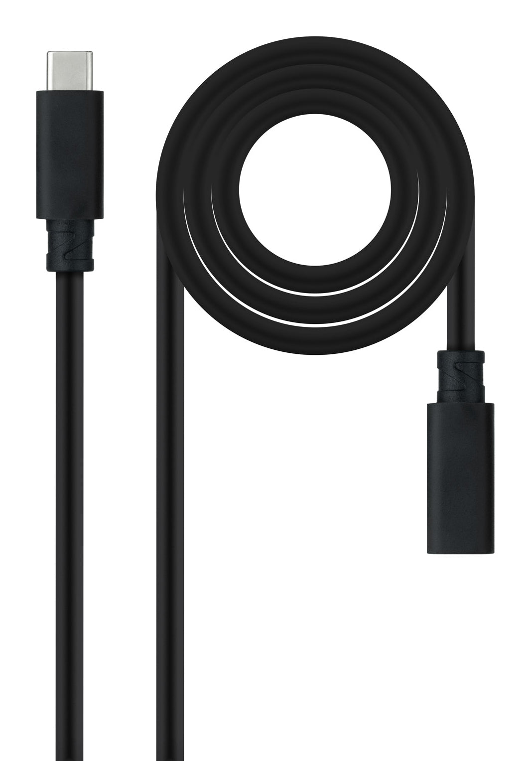 Nanocable USB-C 3.2 M/H 1m Negro (10.01.4501)