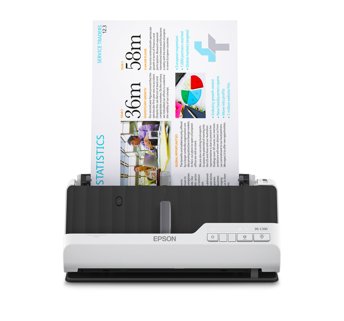 Escáner Epson DS-C330 A4 Color ADF USB 2.0 (B11B272401)