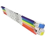 Zebra Z-Band 6-Pack Rolls of 200 White and Red Border Adhesive Wristbands 25x279mm