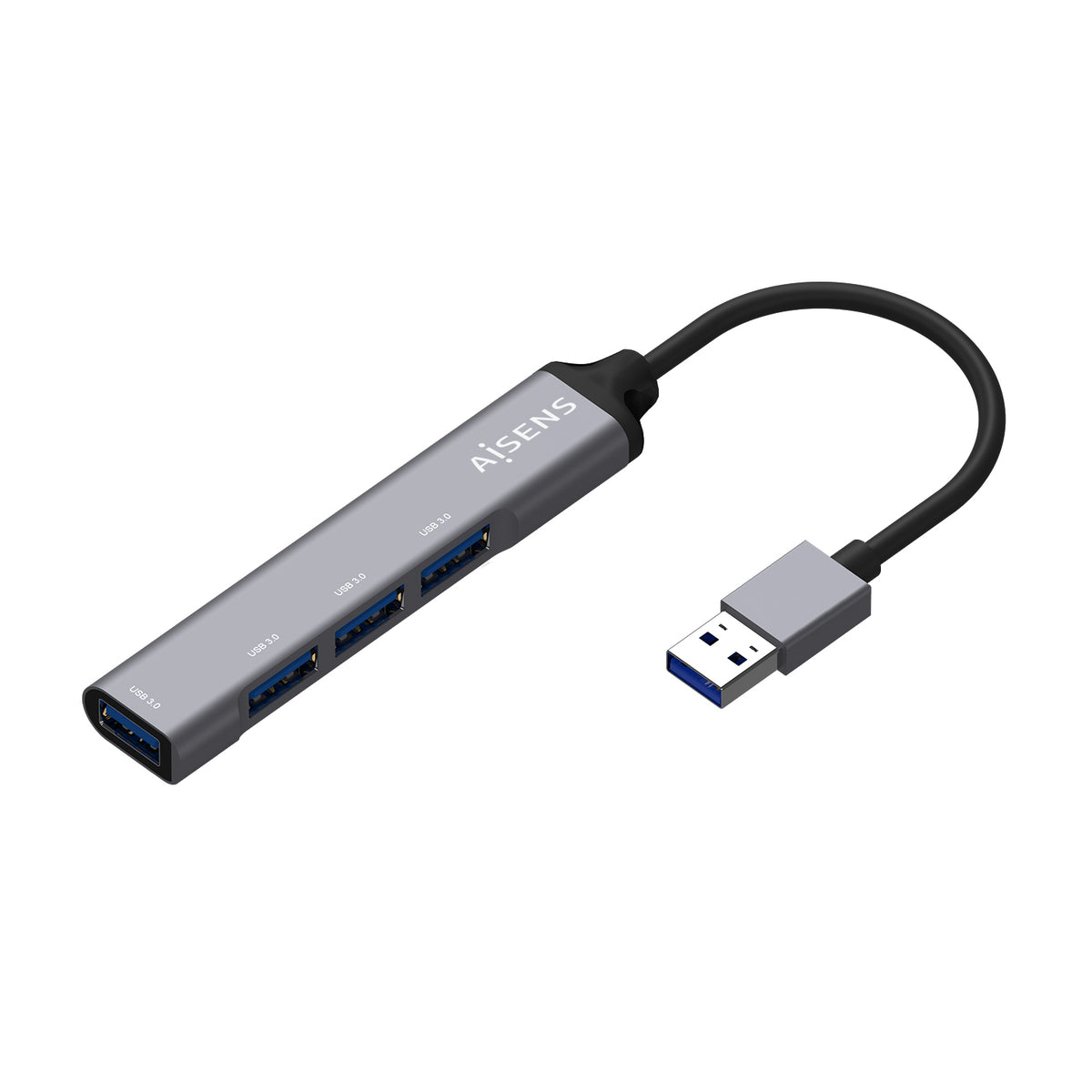 Hub AISENS USB-A 3.0 a 4xUSB-A 3.0 Gris (A106-0540)