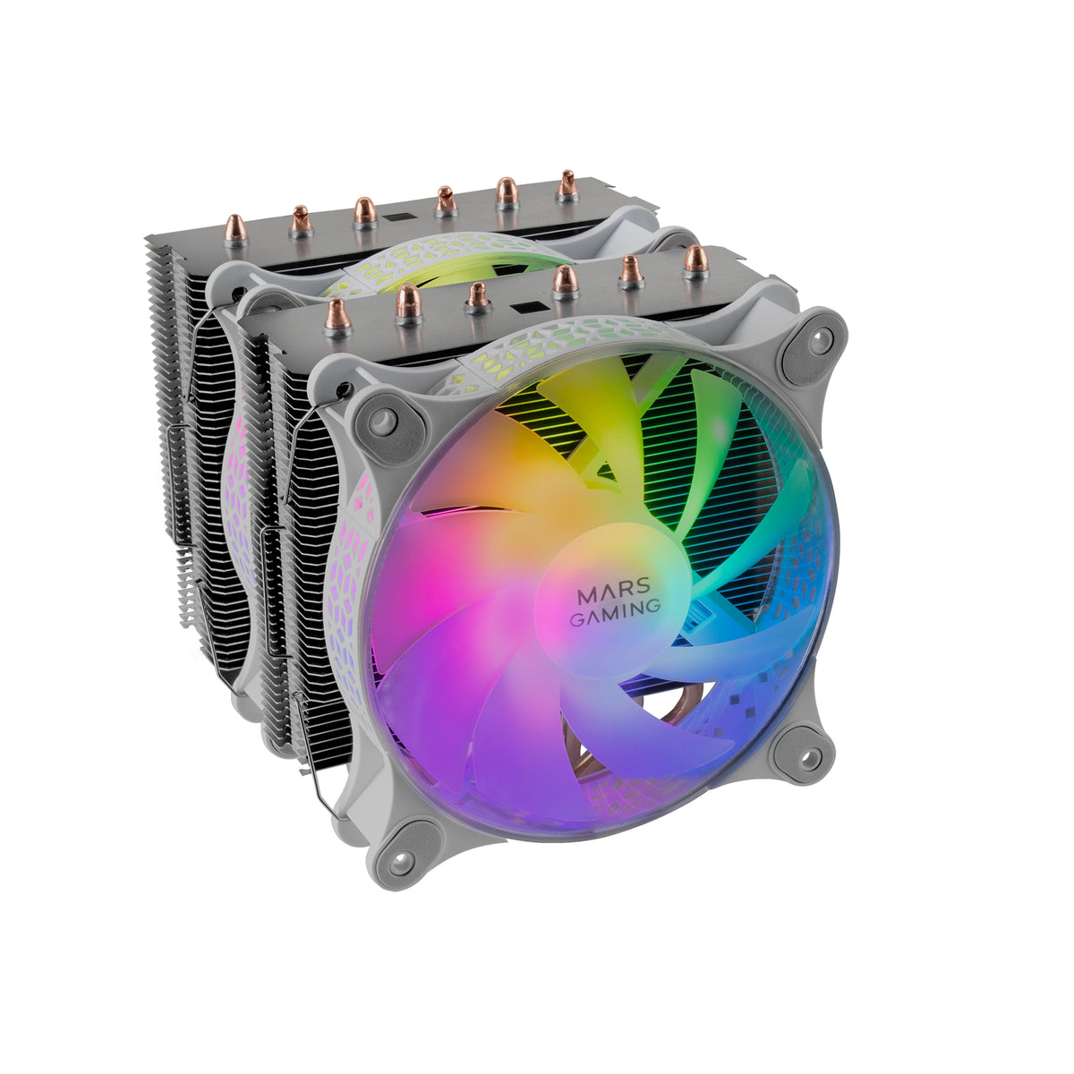 Ventilador Mars Gaming 300W Dual ARGB Blanco (MCPUXTW)