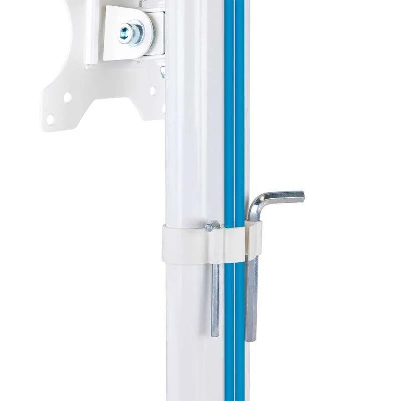 SOPORTE DE MESA TV MONITOR TOOQ REG.ALTURA GIR. INCL. 17"-27" WHITE
