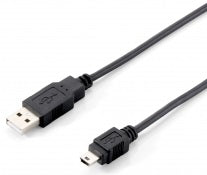 Cable desde USB-A macho a mini USB 5 pines macho longitud 1.8 metros