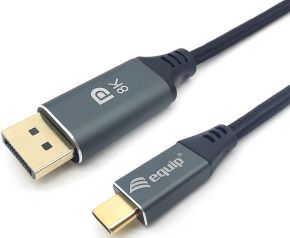 Cable desde USB-C macho a DISPLAYPORT macho longitud 2 metros compatible con thunderbolt 3 soporta resoluciones de video de hasta 8k/60hz instalacin plug-and-play se necesita un puerto USB-C con modo alternativo DISPLAYPORT