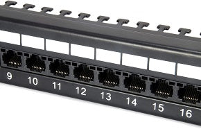 Patch panel 24 puertos categoria 6 19' 1u negro