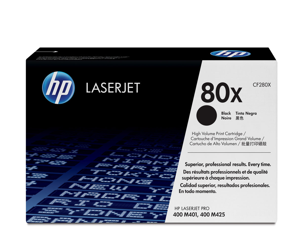 Toner HP LaserJet Pro 80X Negro 6900 páginas (CF280X)