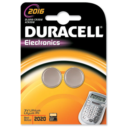 Pack 2 Pilas de Botón Duracell Litio 3V (DL2016B2)