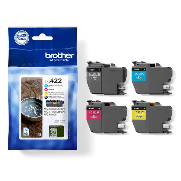 Brother LC422 Negro Cartucho de Tinta Original - LC422BK. 550 Paginas