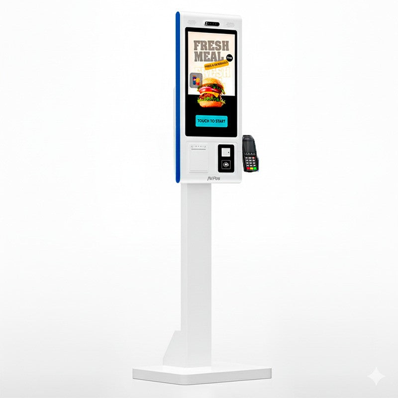 KIOSKO AUTOSERVICIO AVPOS SMARTLINE SUELO 27" I5 10TH/8GB/256GB/WIFI/PRINTER/2D WHITE
