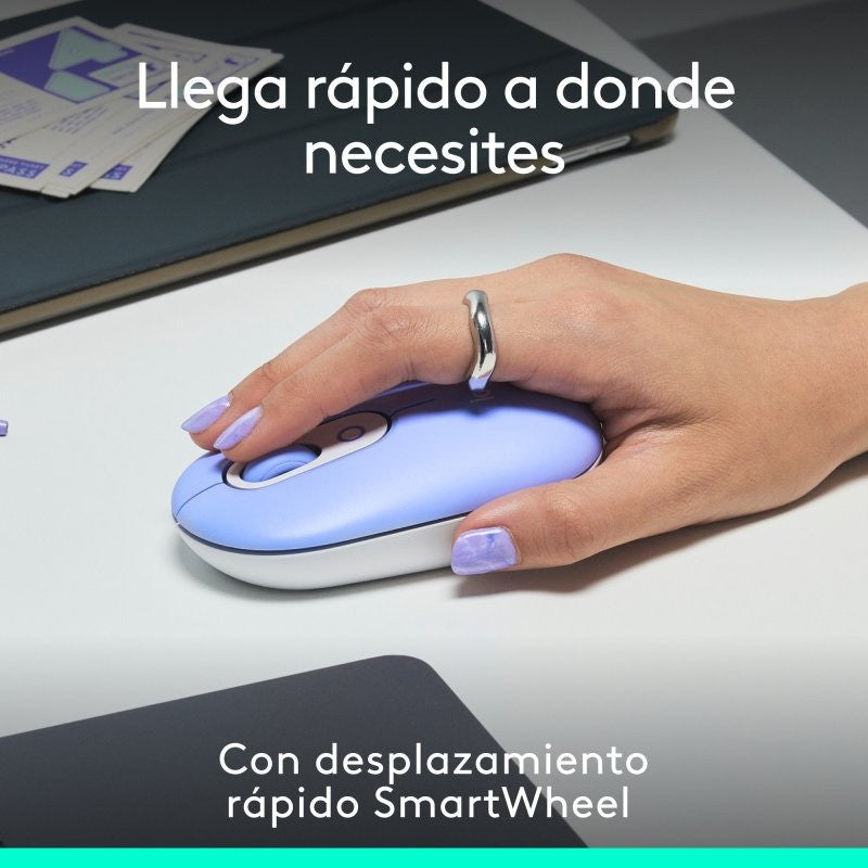 RATON LOGITECH POP MOUSE WIRELESS BLUETOOTH PURPLE