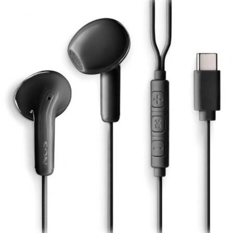 AURICULARES + MICROFONO NGS CROSS GLIDE IN EAR USB-C BLACK