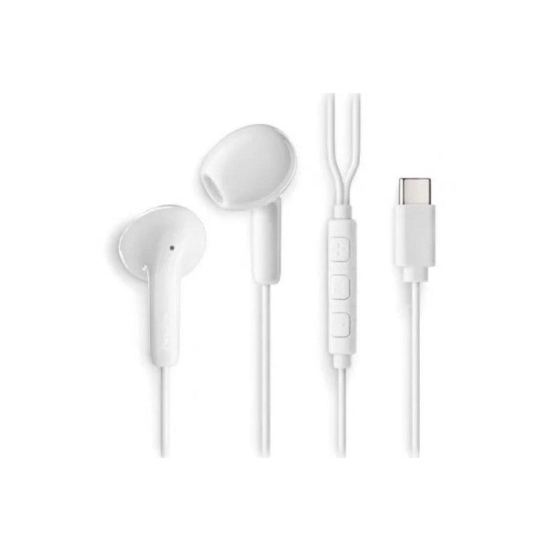 AURICULARES + MICROFONO NGS CROSS GLIDE IN EAR USB-C WHITE