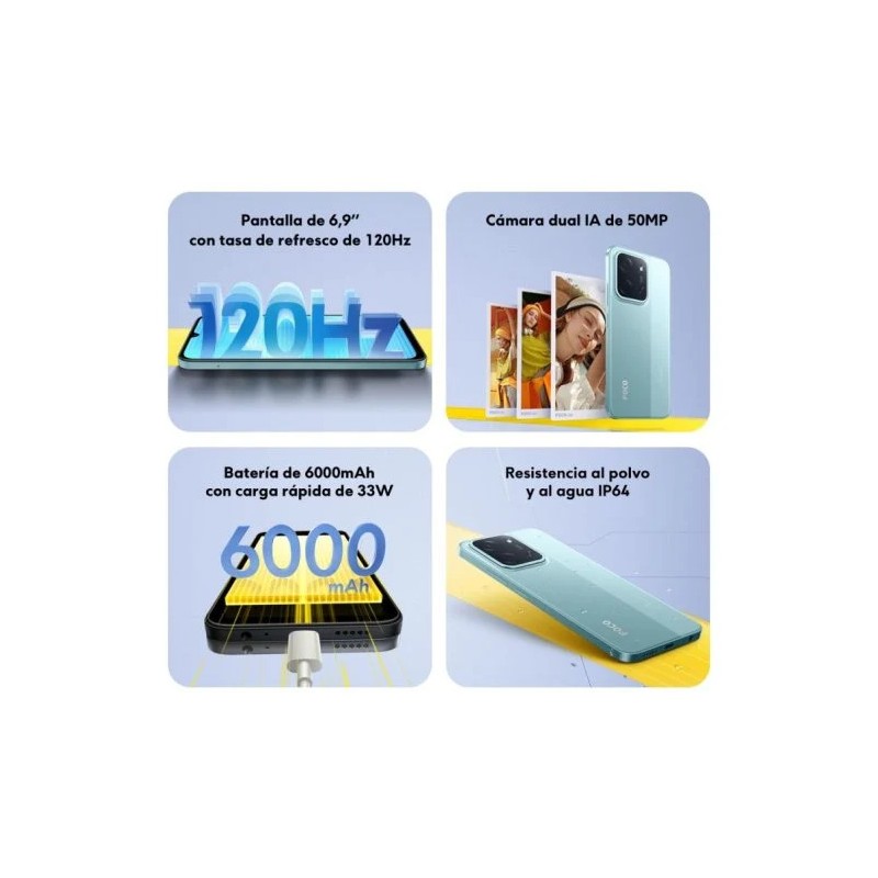 SMARTPHONE POCO C85 6.9" 6GB/128GB/50MP/NFC/4G GREEN