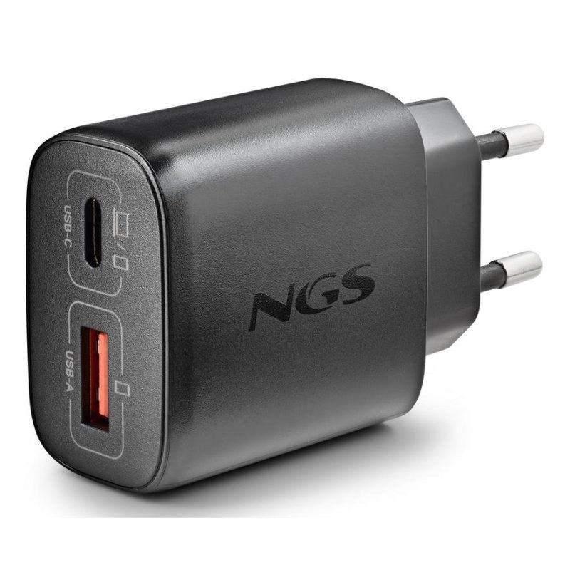 CARGADOR DE PARED NGS ERA GAN 2XUSB-C/USB-A 45W BLACK
