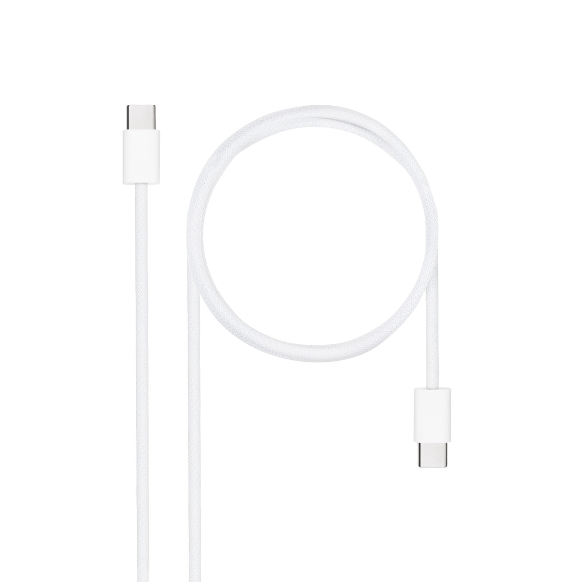 Nanocable USB-C/M-USB-C/M 60W 1m Blanco (10.01.6001-CO)