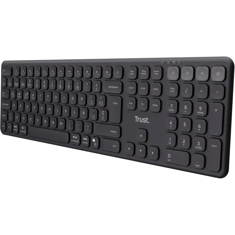 TECLADO TRUST VAIYA RECARGABLE WIRELESS BLUETOOTH BLACK