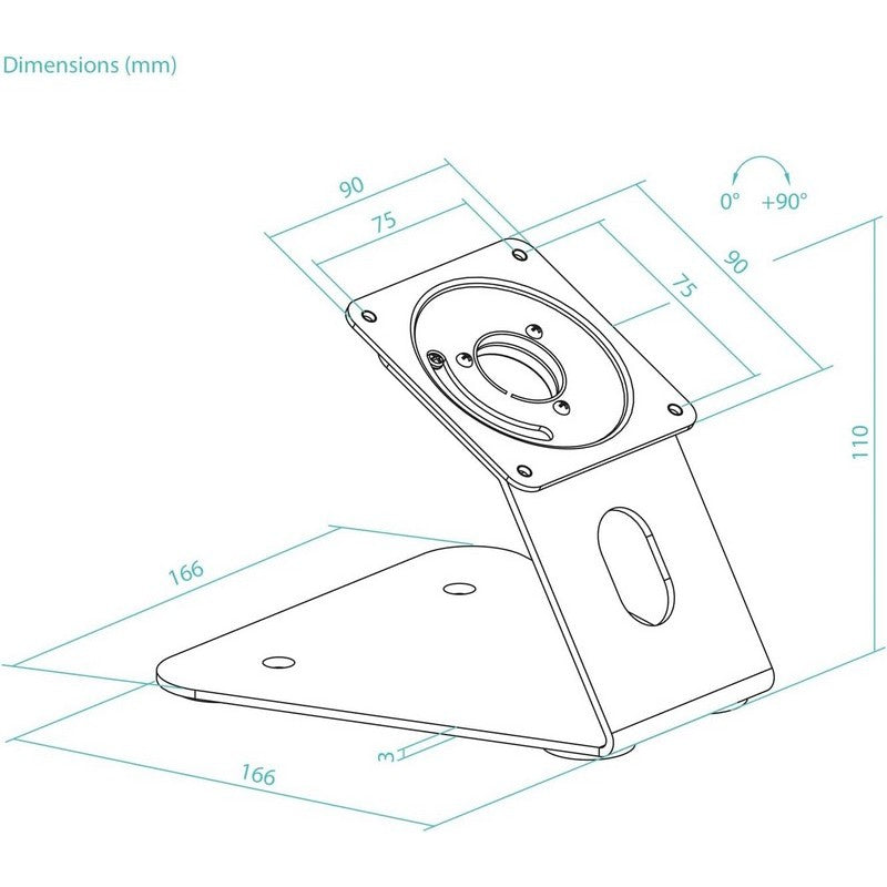 SOPORTE DE MESA TOOQ TQATWM3401-B PARA MARCO ANTIRROBO