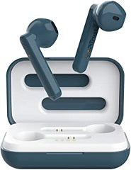 Auriculares intrauditivo primo con microfono y estuche de carga bluetooth azul