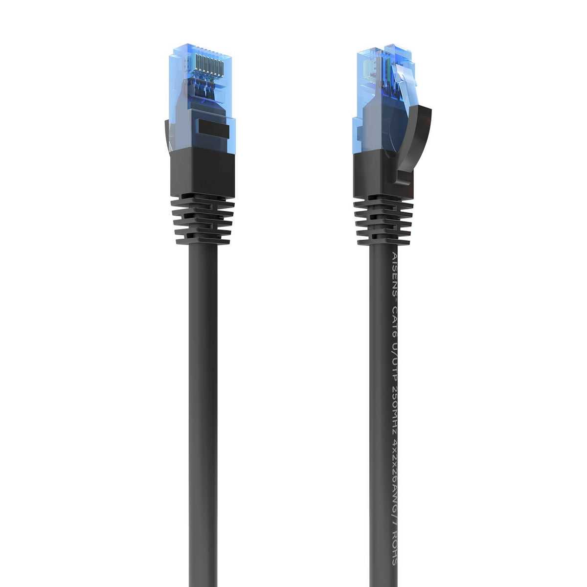 Cable AISENS RJ45 Cat.6 UTP CCA 1m Negro (A135-0843)