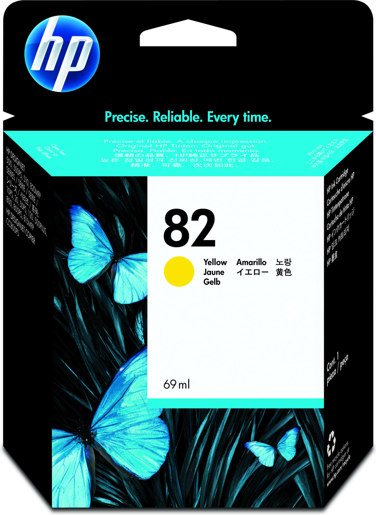 Tinta HP DesignJet 82 Amarillo 69ml (C4913A)