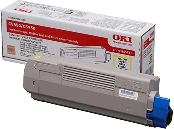 OKI C5850/C5950/MC560 Yellow Original Toner Cartridge - 43865721