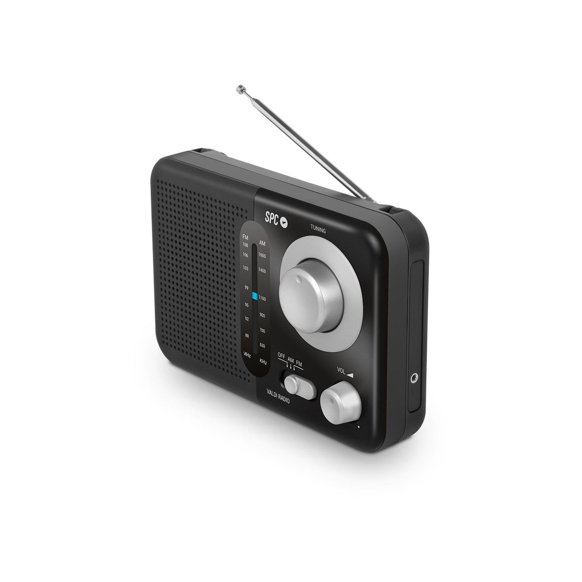 Radio Portátil SPC Valdi Analógica AM/FM Negra (4590N)