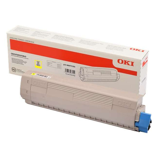 OKI C823/C833/C843 Yellow Original Toner Cartridge - 46471101