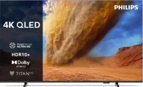 Televisor 55' 55pus7810 ultra HD 4k QLED resolucion 3840x2160 60hz smart tv 4xHDMI 2xUSB WIFI bluetooth sallida de audio digital (optica) control pot voz VESA 400x600 peso 17kg color gris