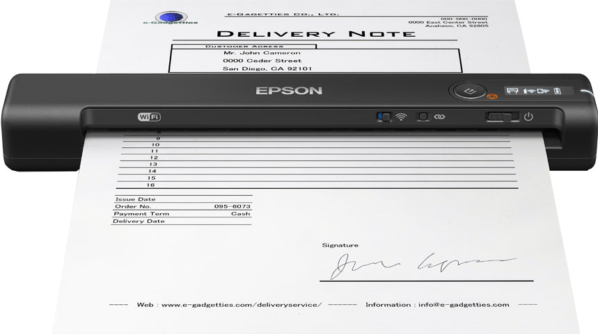 Escáner Portátil Epson ES-60W A4 Negro (B11B253401)