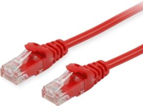 Cable de red desde RJ45 macho a RJ45 macho UTP categoria 6 longitud 0.25 metros rojo