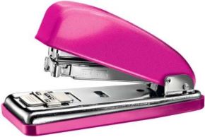 Grapadora 226 wow metalica hasta 30 hojas grapado cerrado abierto y clavado grapas 22/6 y 24/6 + caja de 200 grapas color fucsia metalizado