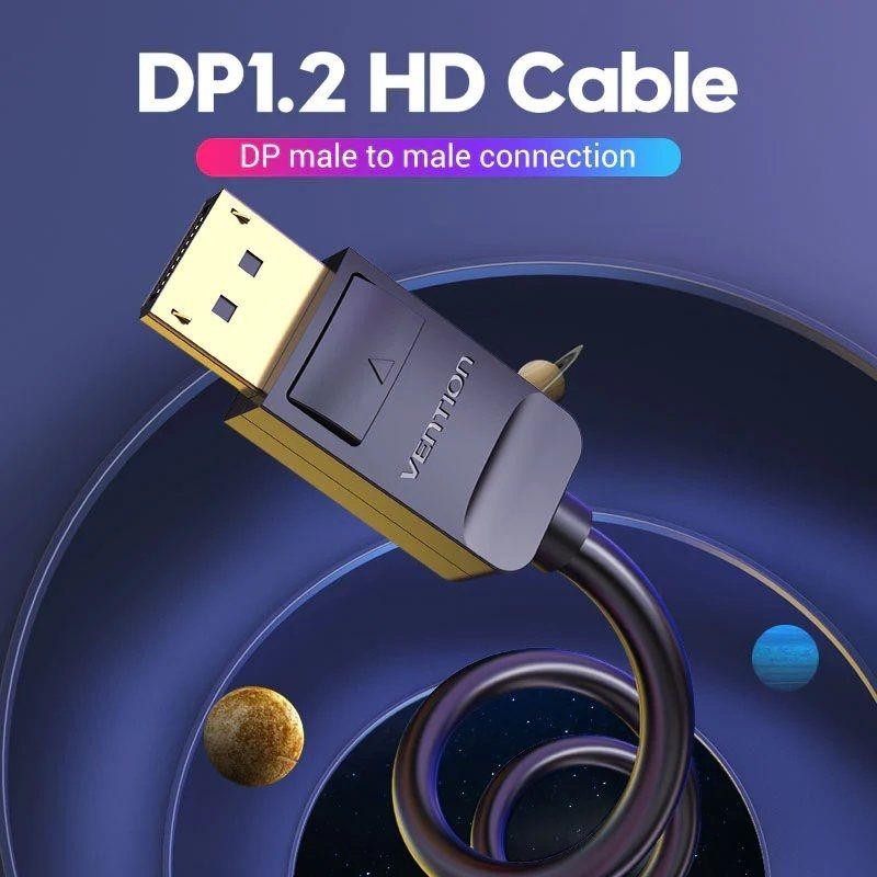 CABLE CONVERSOR VENTION DISPLAYPORT/M - HDMI/M 4K 5M BLACK