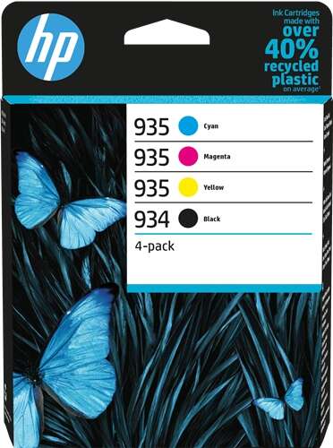HP 934 + 935 Original Ink Cartridge 4-Pack - 6ZC72AE