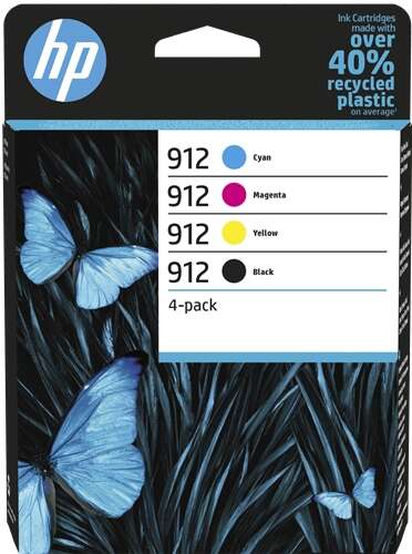 HP 912 4-Pack Original Ink Cartridges - 6ZC74AE
