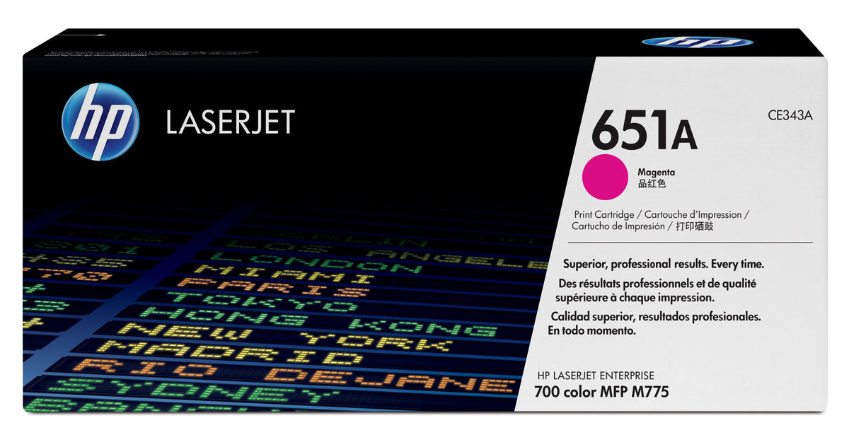 Toner HP LaserJet 651A Magenta 16000 páginas (CE343A)