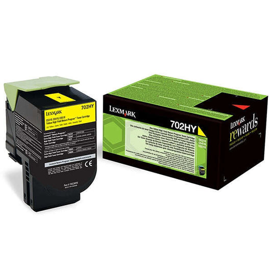 Lexmark CS310/CS410/CS510 Yellow Original Toner Cartridge - 70C2HY0/70C2HYE/70C0H40/702HY