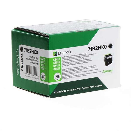 Lexmark CS417/CX417/CS517/CX517 Black Original Toner Cartridge - 71B2HK0/71B0H10