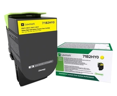Lexmark CS417/CX417/CS517/CX517 Yellow Original Toner Cartridge - 71B2HY0/71B0H40