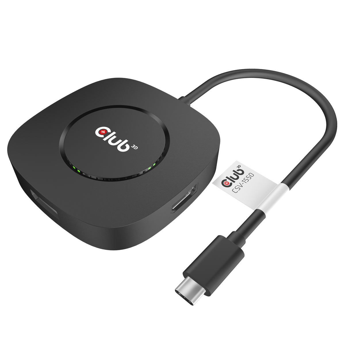 Adaptador MST Club 3D USB-C a 3xDP M/H Negro CSV-1550