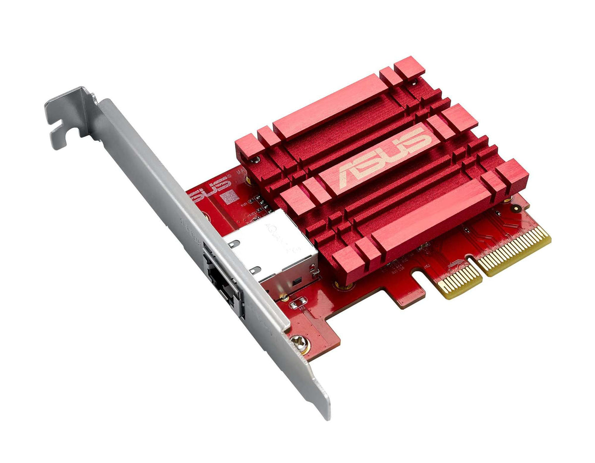 Adaptador ASUS PCIe 1xRJ45 Gris/Rojo (XG-C100C V2) (90IG0760-MO0B00)