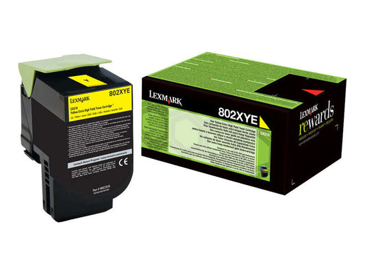 Lexmark CX510 Yellow Original Toner Cartridge - 80C2XY0/80C2XYE/80C0X40/802XY