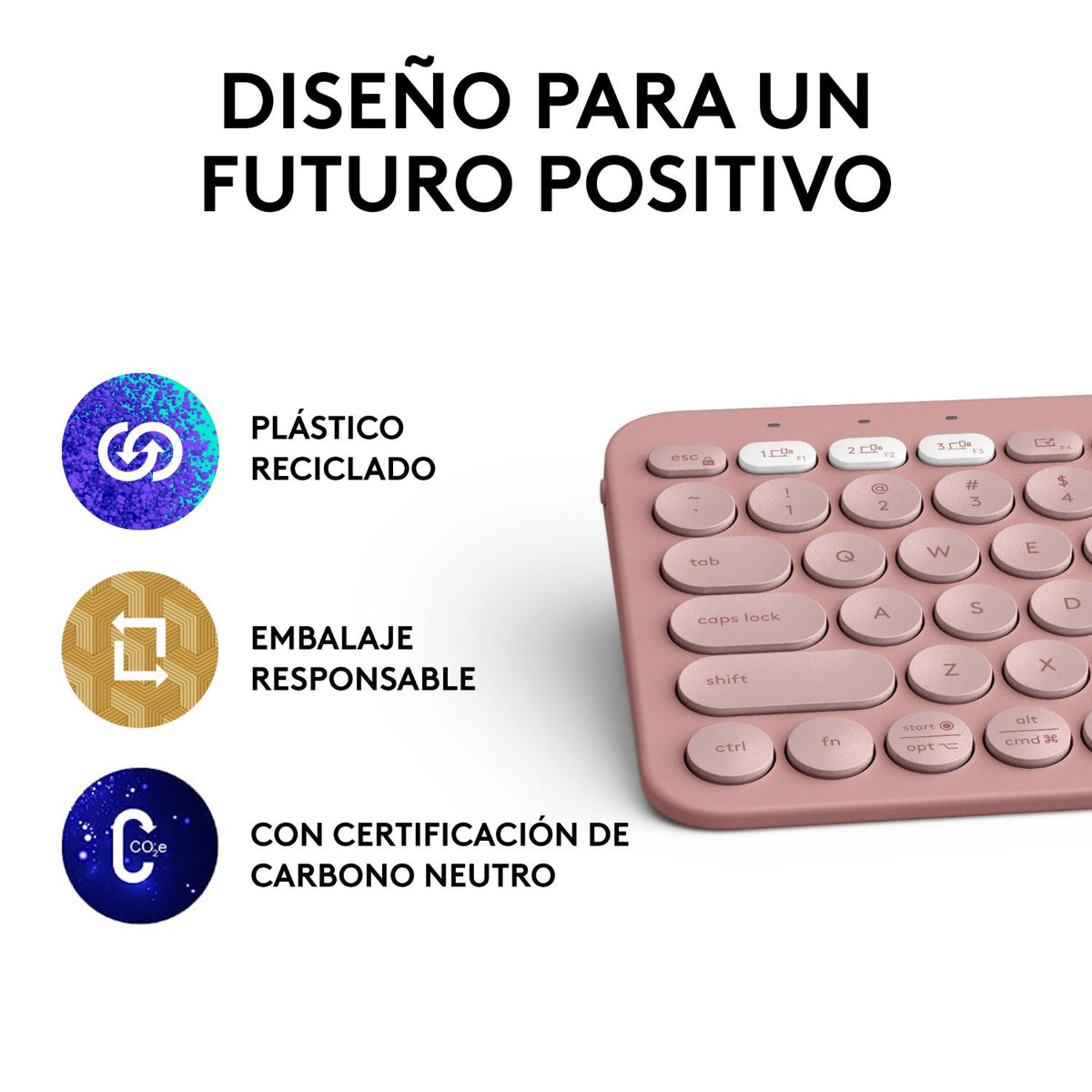 Teclado LOGITECH K380s BT Rosa (920-011829)