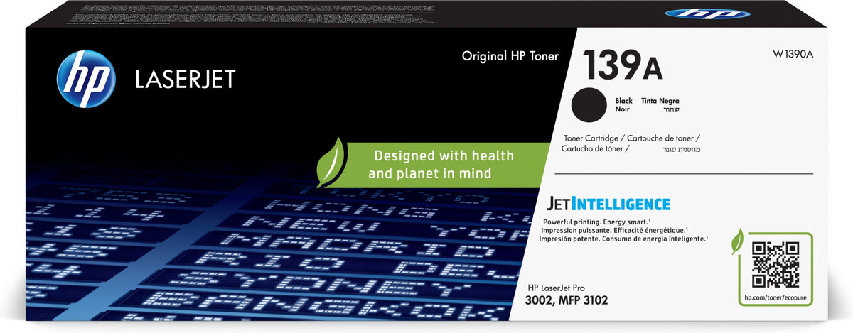HP W1390A Negro Cartucho de Toner Original - 139A. 1.500 Paginas