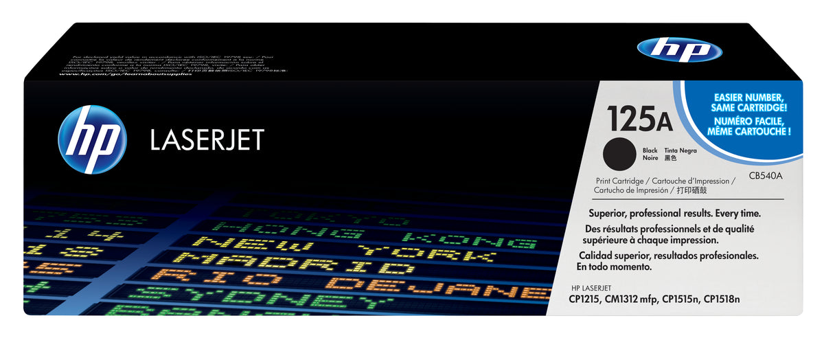 HP CB540A Negro Cartucho de Toner Original - 125A. 2.200 Paginas