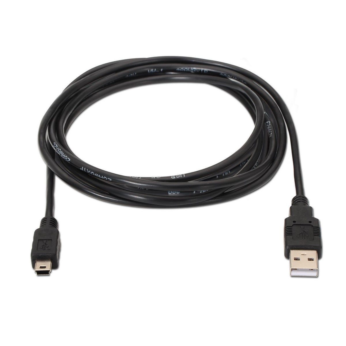 Cable USB-A 2.0/M a Mini USB/M 0.5m Negro (A101-0023)
