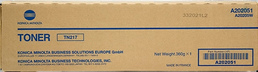 Konica Minolta TN217 Black Original Toner Cartridge - A202031/A202051/TN217